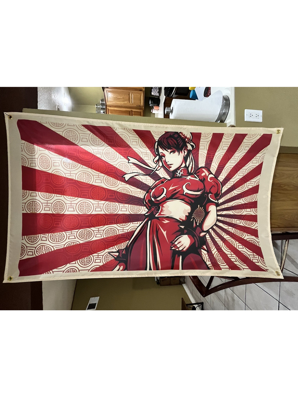 Street Fighter II Turbo 5ft Chun-Li Flag SFII CAPCOM